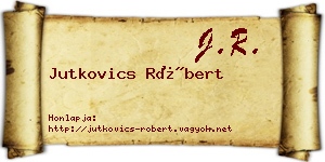 Jutkovics Róbert névjegykártya
